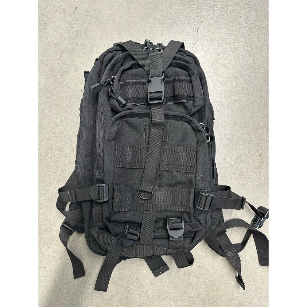 Condor Compact Assault Tactical Backpack Black MOLLE EDC Range Hiking Pack